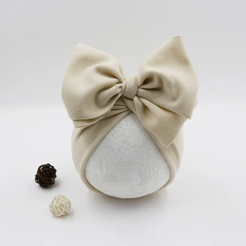 New Style Baby Hat for Autumn Winter Cute Big Bowknot Cotton Cap