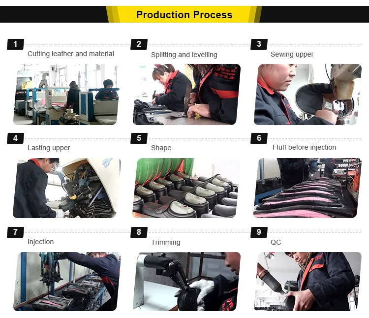 Oil Resistance Safety Boots Construction Working Genuine Leather Shoes