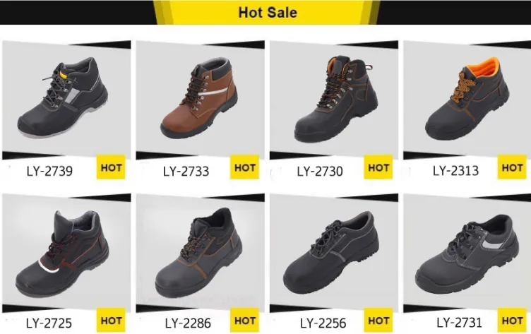 Oil Resistance Safety Boots Construction Working Genuine Leather Shoes