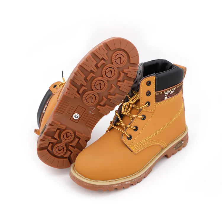 Oil Resistance Safety Boots Construction Working Genuine Leather Shoes