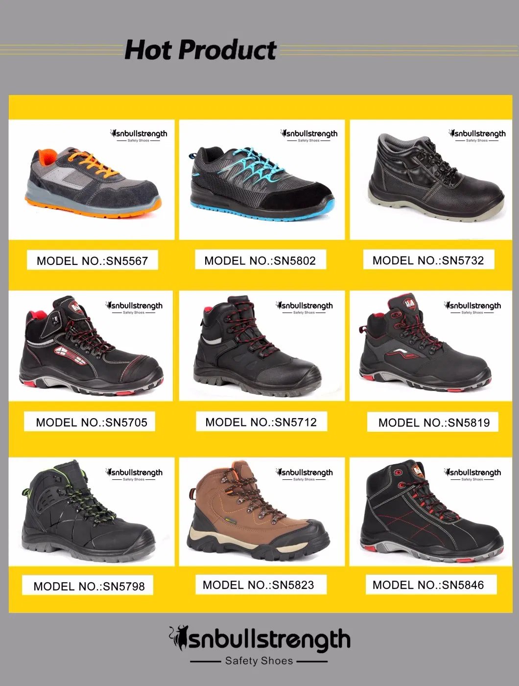 S1p Embossed Leather Safety Shoes/Boot Men/Lady Industrial Footwear with Steel Toe Cap Wholesale Construction Heavy Duty Israel Style (SN1712)