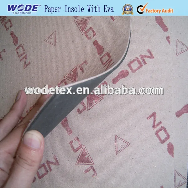 Shoe Materials Paper Insole Texon Board with EVA