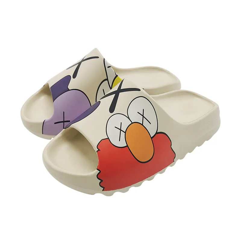 Summer Unisex Men Women Sponge Slippers Casual Non-Slip Beach Shoes Coconut Slides Platform Outdoor Sandals 02