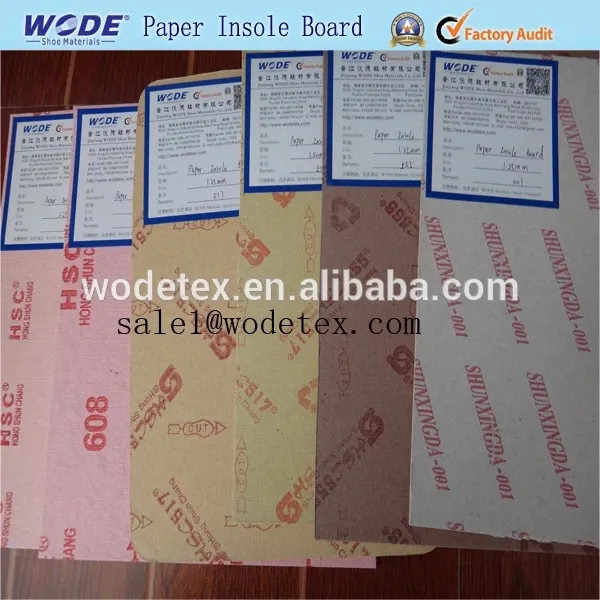 Texon Shoe Insole Pad Boardcard Natural Pulp Wood Insole Paper Board