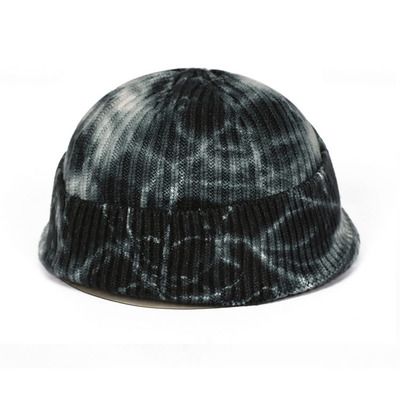 Tie-Dyed Wool Hat Korean Version of The Fashion Short Bowler Hat Warm Hat