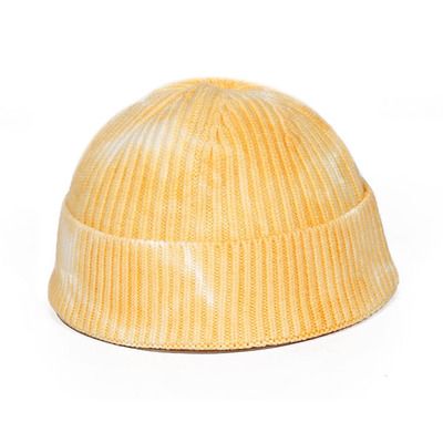 Tie-Dyed Wool Hat Korean Version of The Fashion Short Bowler Hat Warm Hat
