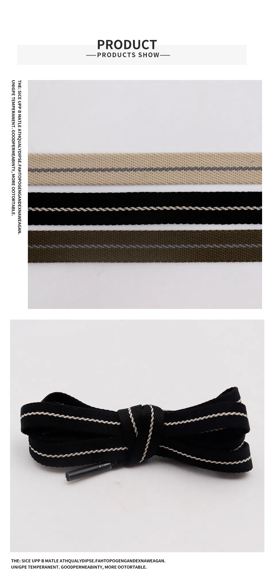 Weiou Manufacturer 140cm Wholesale Cheap Plastic Hook Flat Cap Rope Strap Magnetic Shoelace Customizable Shoelace