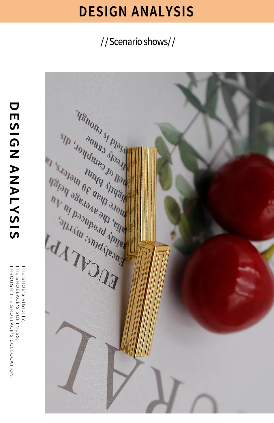 Weiou Manufacturer New High-Quality Golden Yellow Rectangular Metal Head Custom Replaceable Shoelace Head