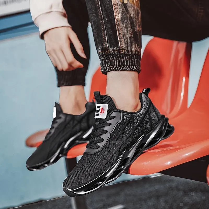 Wholesale Mens Zapatos De Hombre Fashion Black White Blade Sneakers