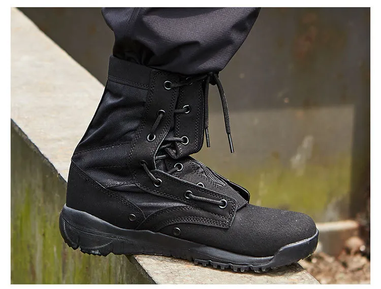 Wholesale Wear-Resistant Waterproof Quick-Release Zip Cow Leather Cushioning Combat Desert Tactical Army Military Boots for Sale