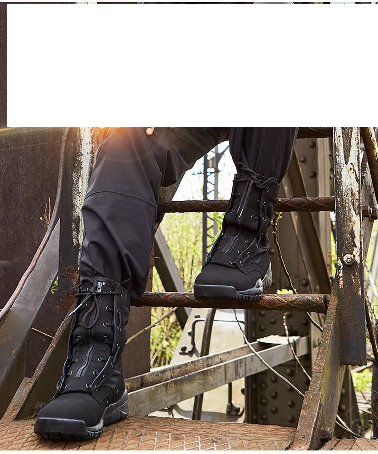 Wholesale Wear-Resistant Waterproof Quick-Release Zip Cow Leather Cushioning Combat Desert Tactical Army Military Boots for Sale