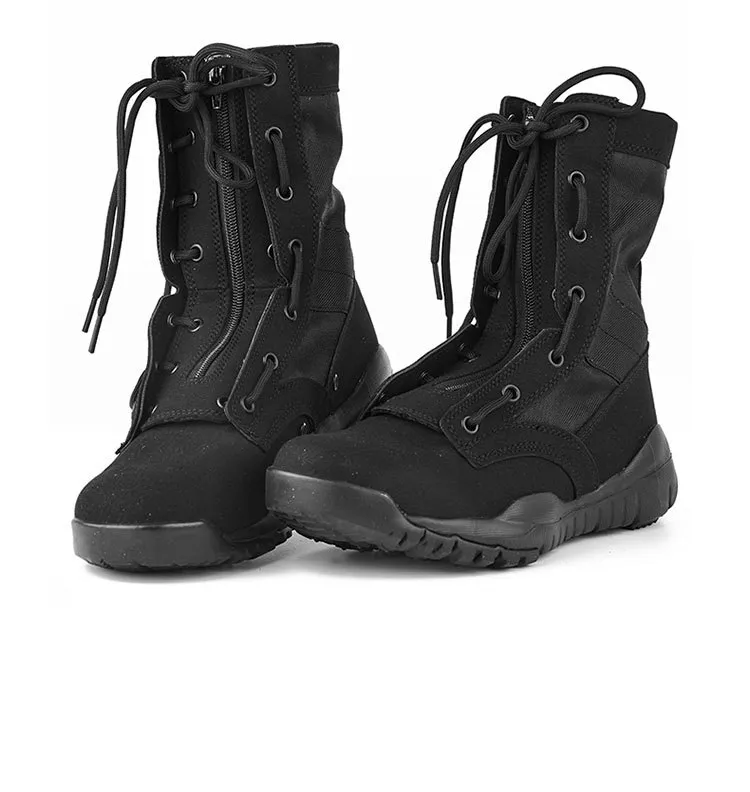 Wholesale Wear-Resistant Waterproof Quick-Release Zip Cow Leather Cushioning Combat Desert Tactical Army Military Boots for Sale