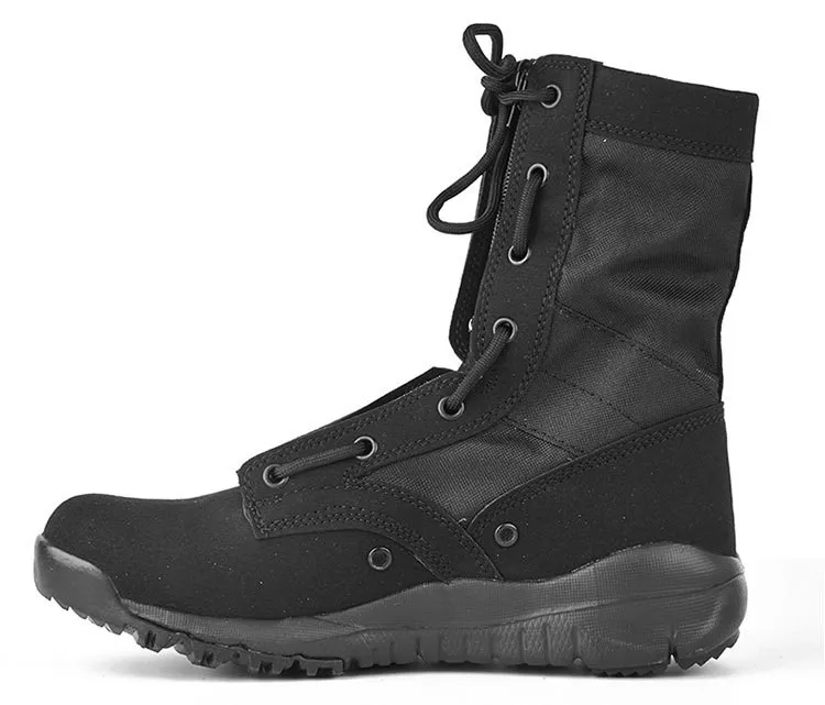 Wholesale Wear-Resistant Waterproof Quick-Release Zip Cow Leather Cushioning Combat Desert Tactical Army Military Boots for Sale