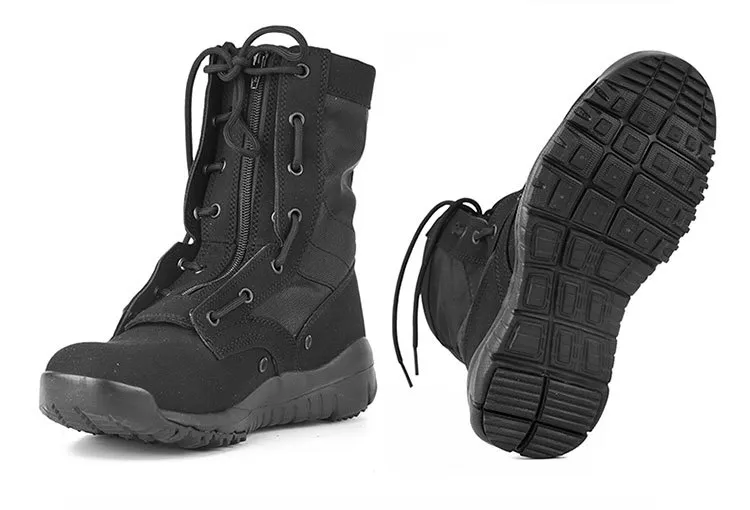 Wholesale Wear-Resistant Waterproof Quick-Release Zip Cow Leather Cushioning Combat Desert Tactical Army Military Boots for Sale