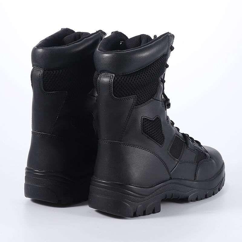 Wholesale Wear-Resistant Waterproof Quick-Release Zip Cow Leather Cushioning Combat Desert Tactical Army Military Boots for Sale Suede Cow Leather A2