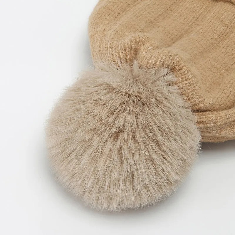 Winter Hat Pullover Hat Bib Suit Plush Thickened Wool Hat