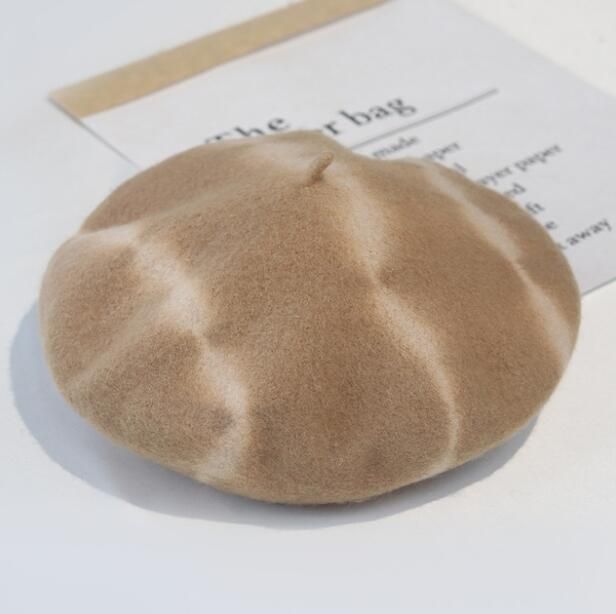 Wool Women Beret Custom Artist Hat Tie Dye Beanie Cap French Beret for Lady Adulit